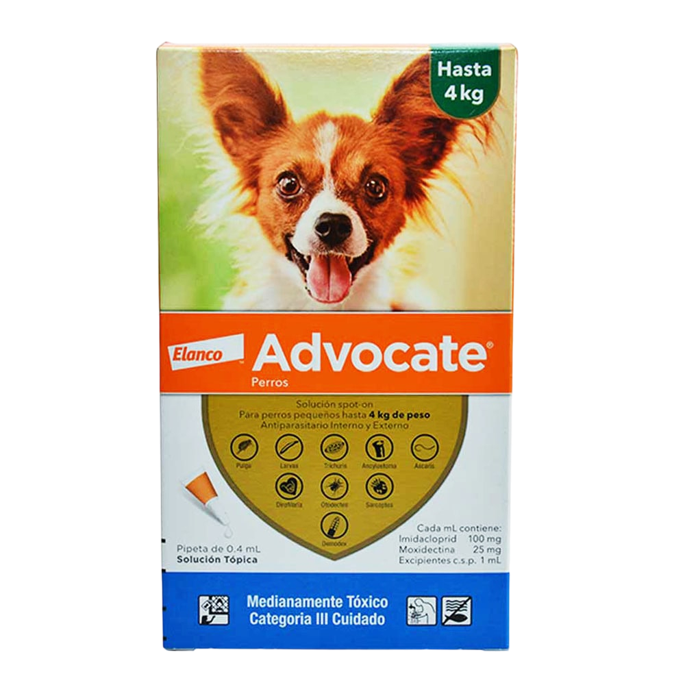 ADVOCATE PERROS HASTA 4KG