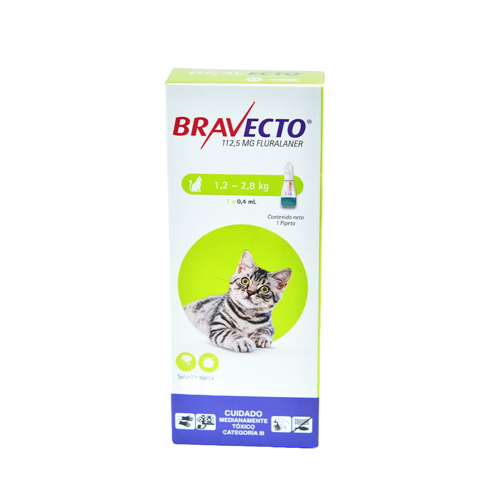 BRAVECTO GATOS 1,2KG A 2,8KG