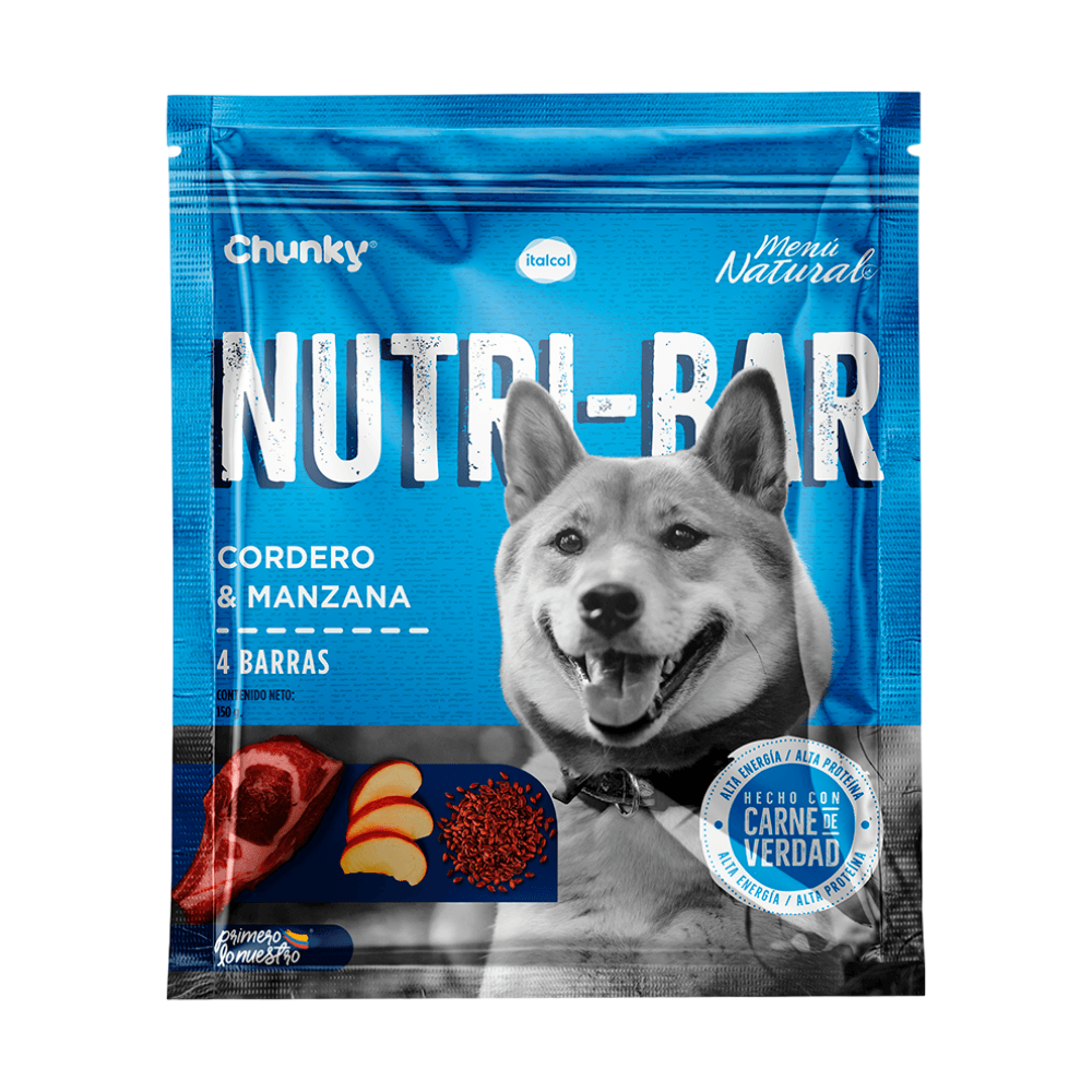 CHUNKY NUTRI-BAR CORDERO Y MANZANA X 150GR