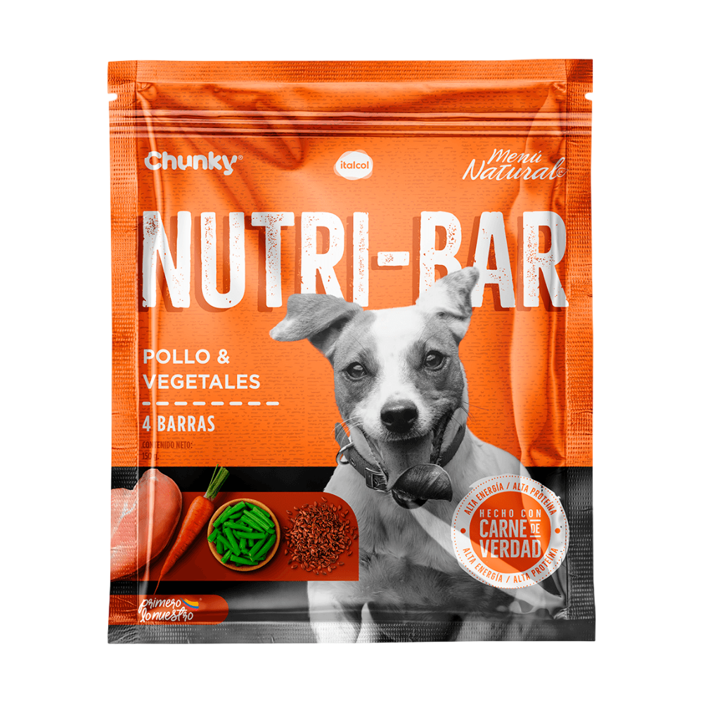 CHUNKY NUTRI-BAR POLLO Y VEGETALES X 150GR