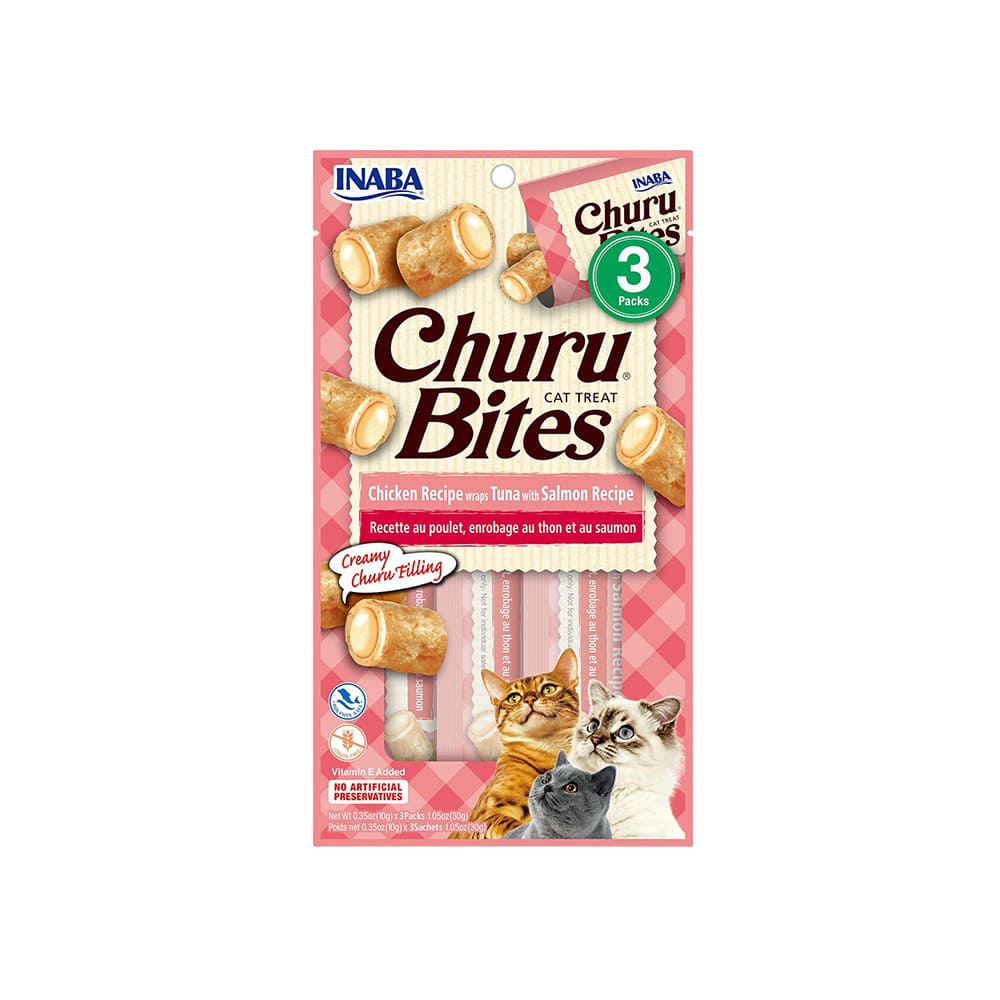 CHURU GATO BITES CHICKEN RECIPE WRAPS TUNA SALMON X 3 UND (ROSADO)