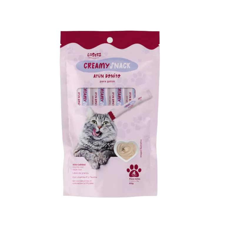 CREAMY SNACK ATUN BONITO X 60 GR LOPETS