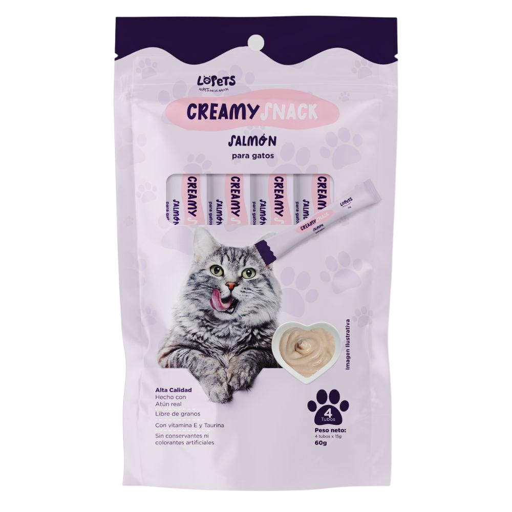 CREAMY SNACK SALMON X 60 GR LOPETS
