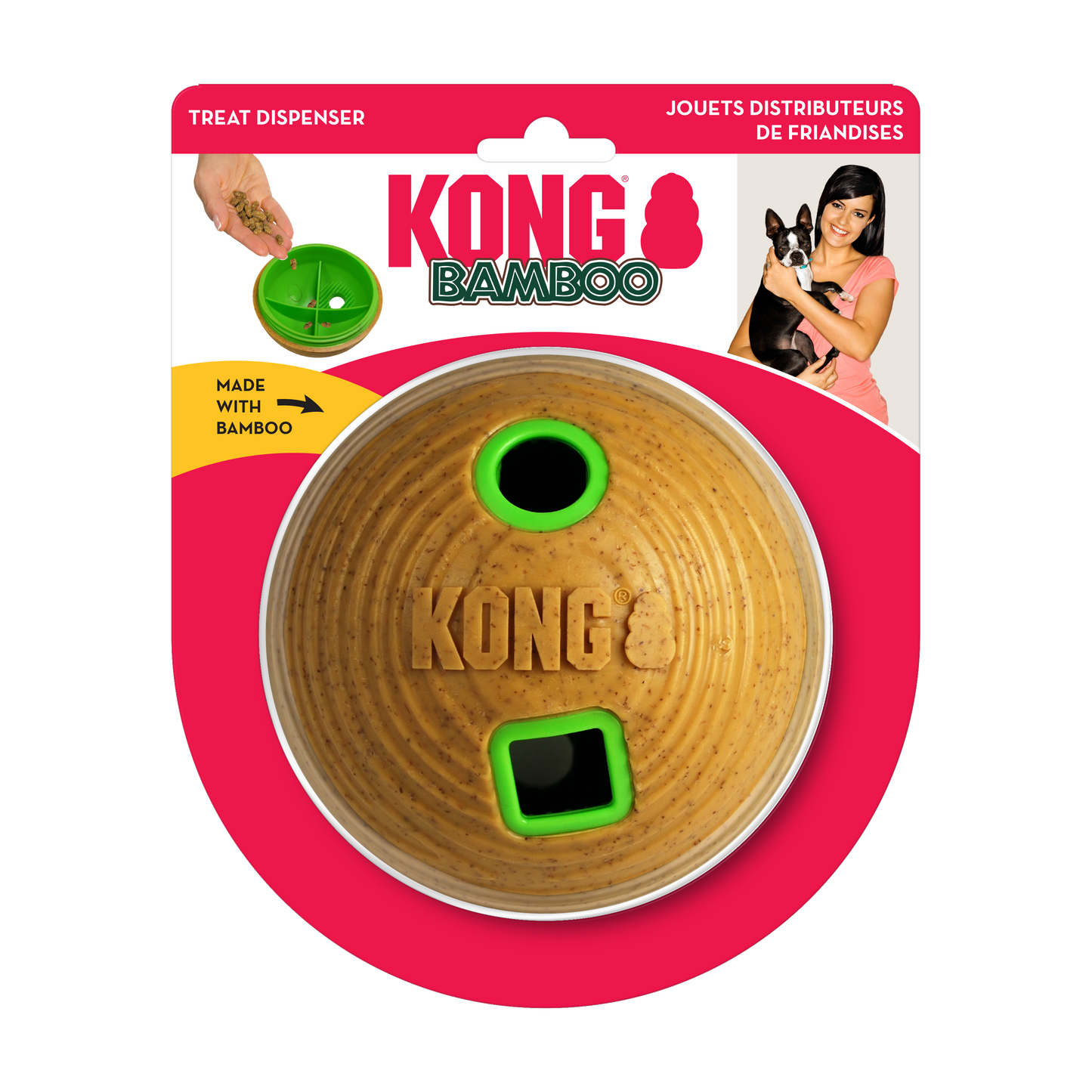JUGUETE KONG PERRO BAMBOO FEEDER BALL MEDIANA
