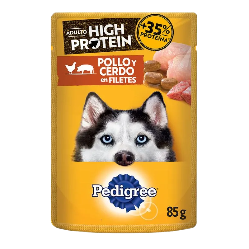 PEDIGREE SOBRE POLLO Y CERDO HIGH PROTEIN