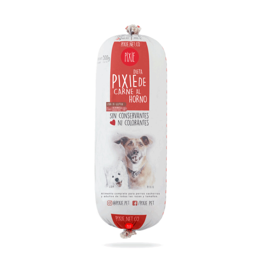 PIXIE PERRO DIETA DE CARNE DE RES AL HORNO - 500 GR