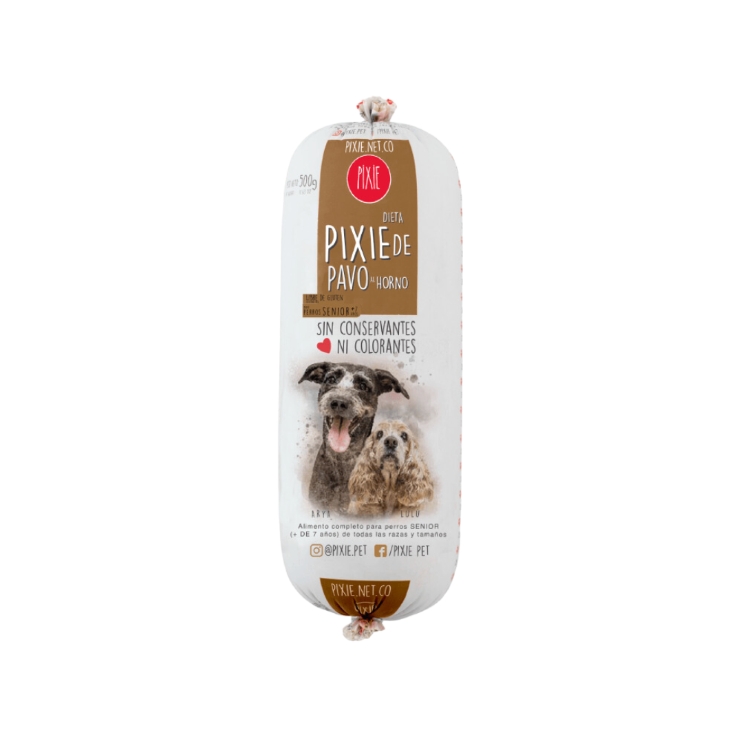 PIXIE PERRO SENIOR DE PAVO AL HORNO - 500 GR