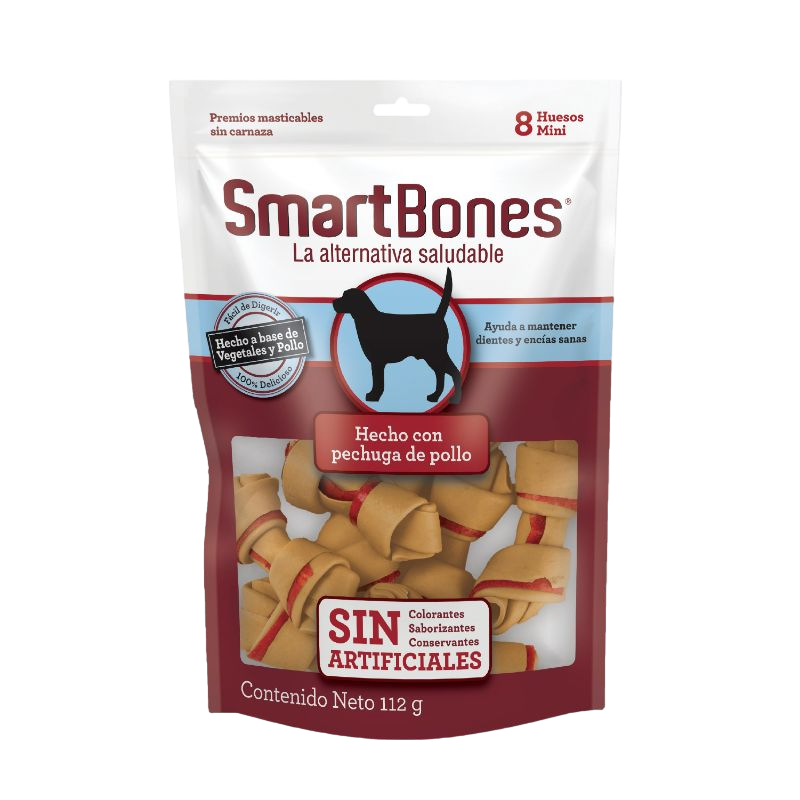 SMARTBONES CHICKEN MINI X 8UND SIN SABORES ARTIFICIALES