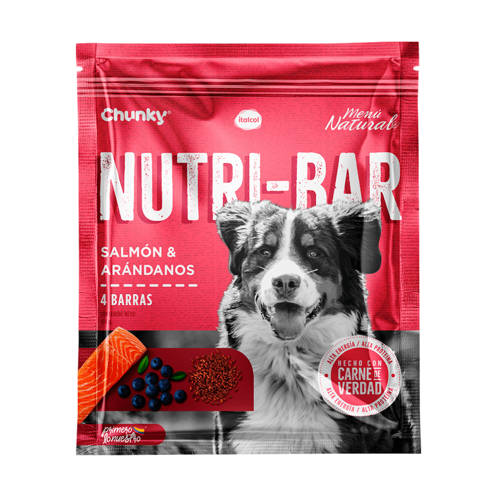 CHUNKY NUTRI-BAR SALMON Y ARANDANOS X 150GR