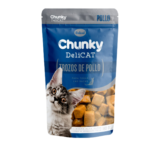 CHUNKY SOBRE GATO TROZOS DE POLLO