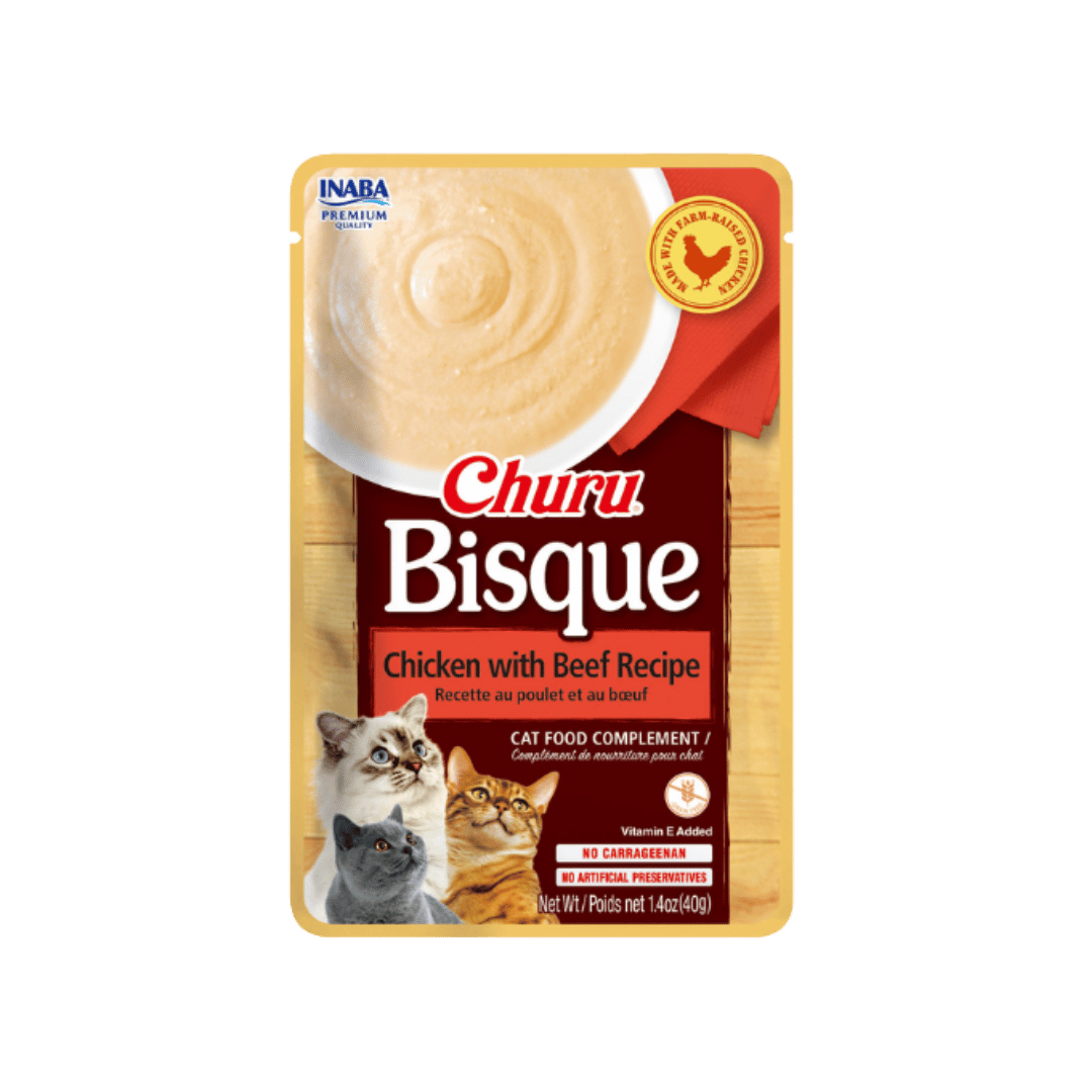 CHURU BISQUE POUCH CHICKEN WITH BEEF RECIPE X 40G