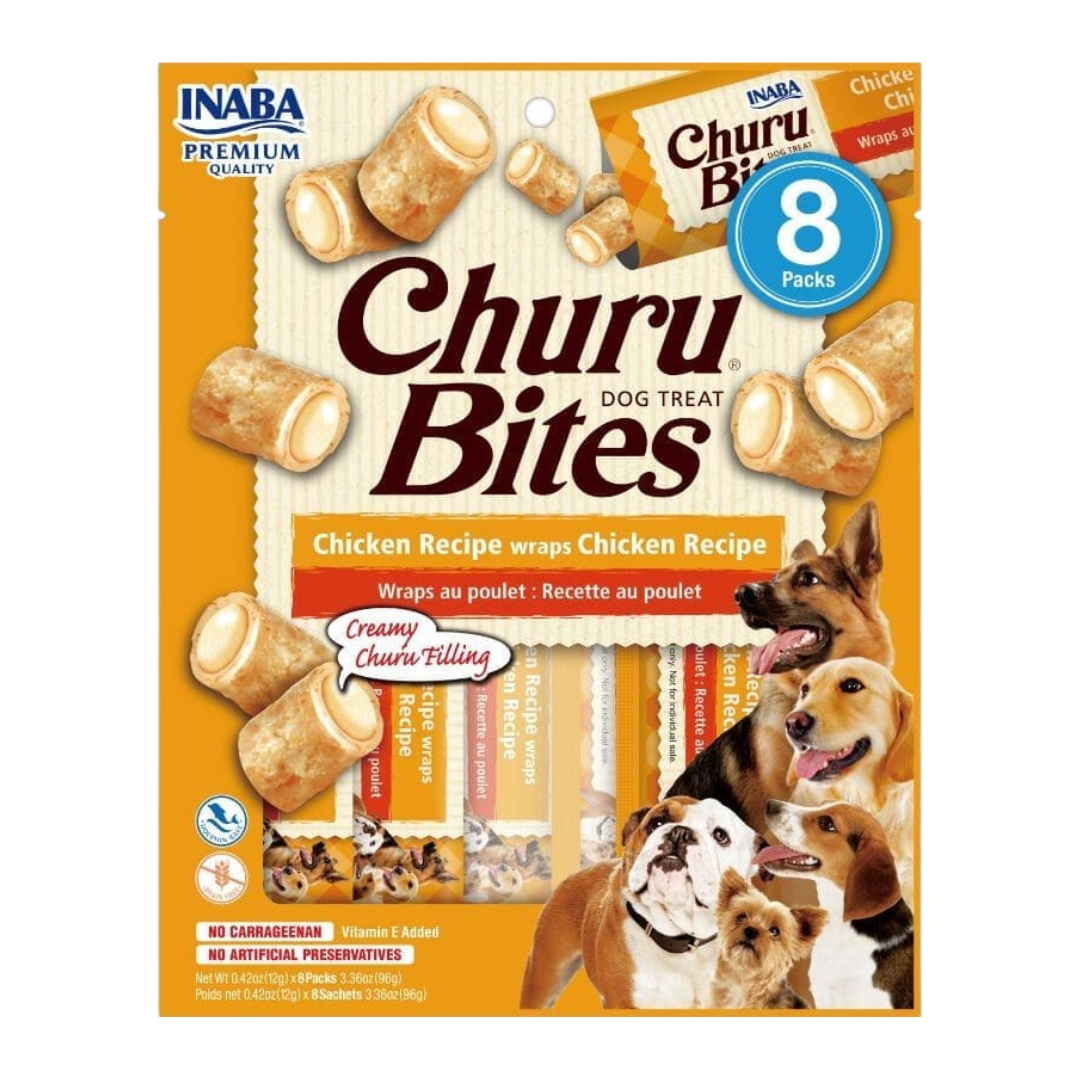 CHURU PERRO BITES CHICKEN RECIPE WRAPS CHICKEN RECIPE (NARANJA) X 8 UND