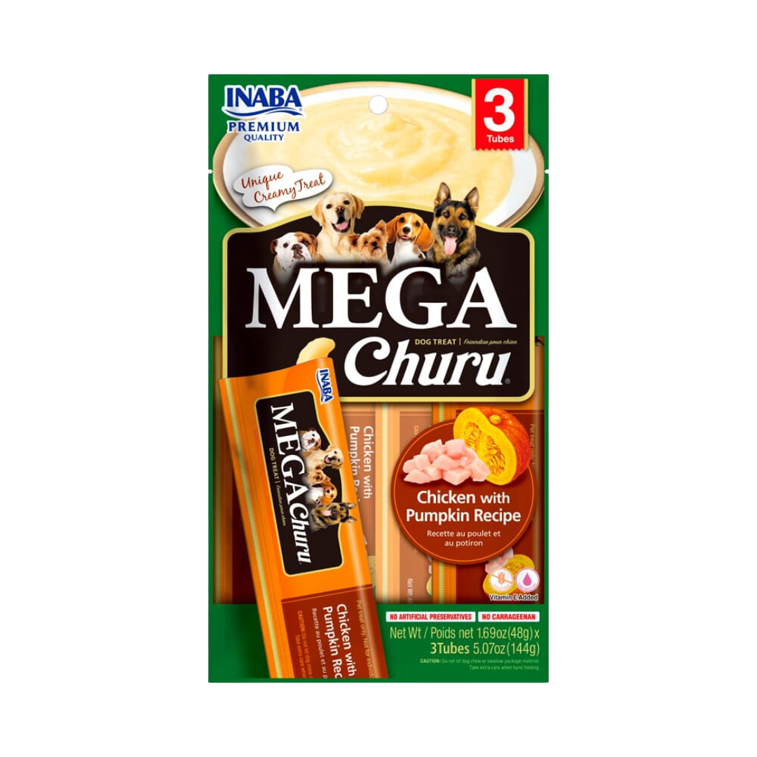 CHURU PERRO MEGA X 3 UND POLLO Y CALABAZA 