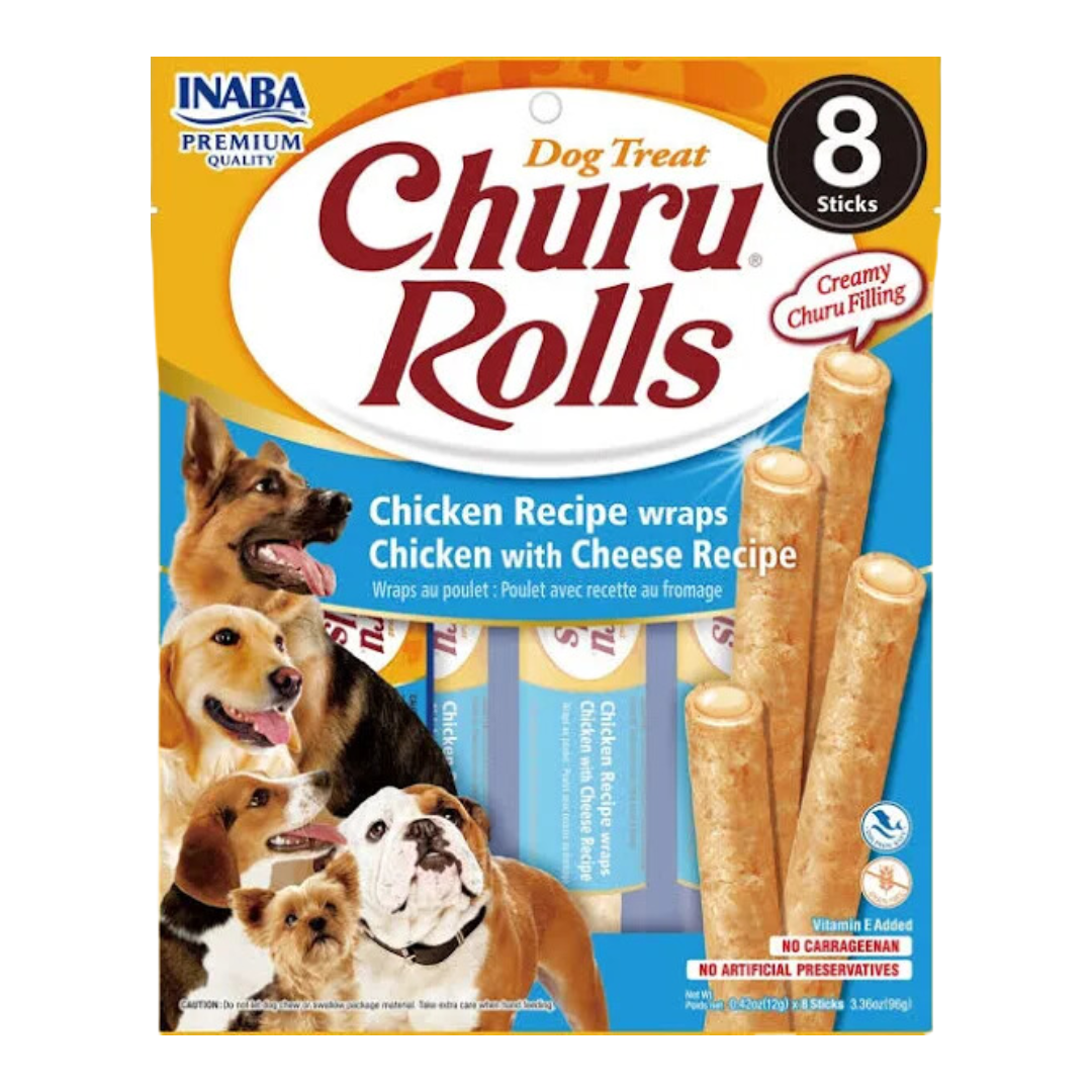 CHURU PERRO ROLLS X 8 UND POLLO Y QUESO
