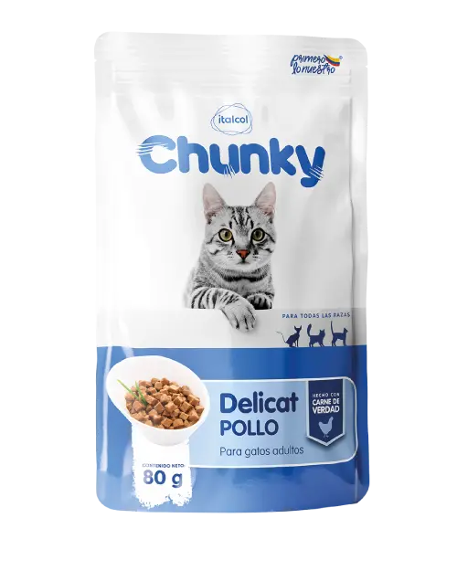CHUNKY SOBRE GATO TROZOS DE POLLO