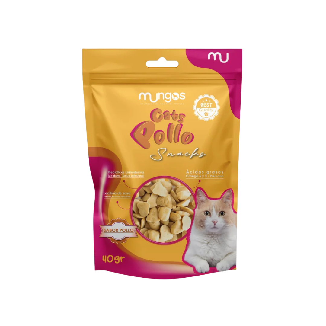 GALLETA MUNGOS GATO POLLO X 40GR