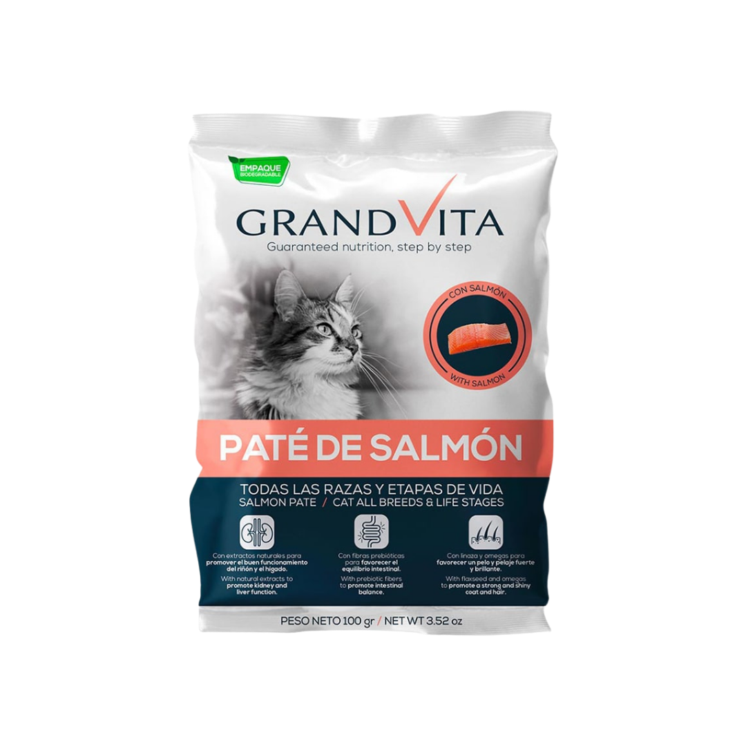 GRAND VITA PATE DE SALMON GATO 100GR
