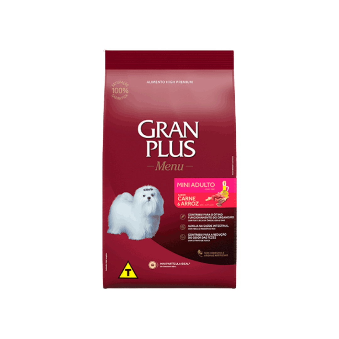 GRAN PLUS ADULTO RAZA PEQUEÑA SABOR CARNE X 3KG