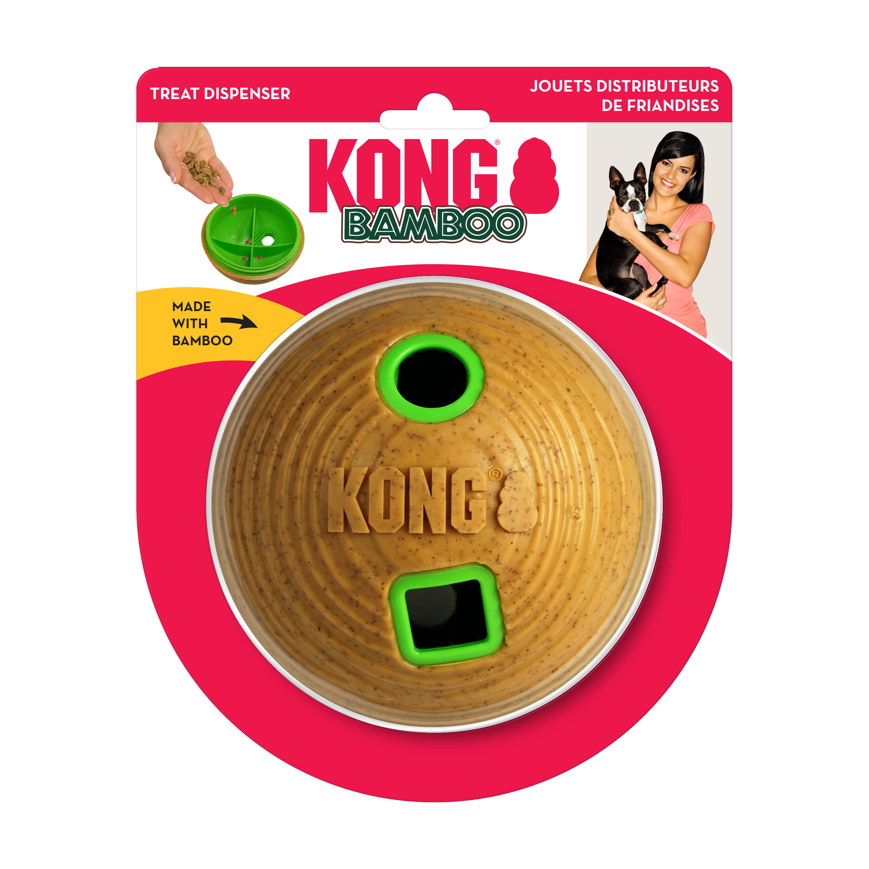 JUGUETE KONG PERRO BAMBOO FEEDER BALL MEDIANA