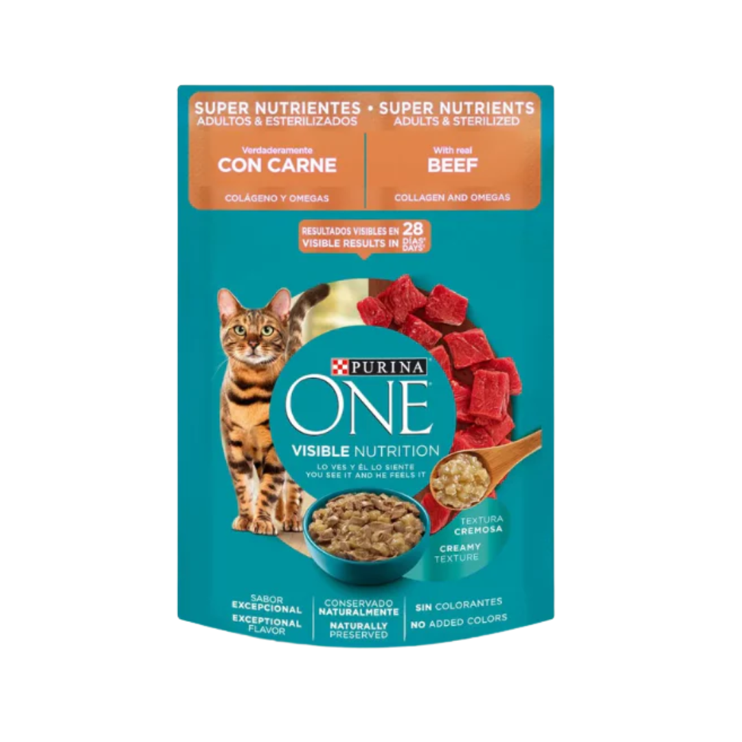 ONE SOBRE GATO ESTERILIZADO CARNE X 85 GR