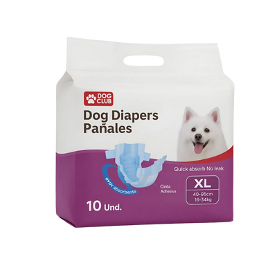 PAÑAL PARA MASCOTA BOLSA X 10 UND