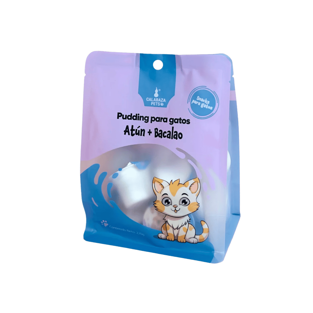 PUDDING PARA GATOS ATUN Y BACALAO CALABAZA