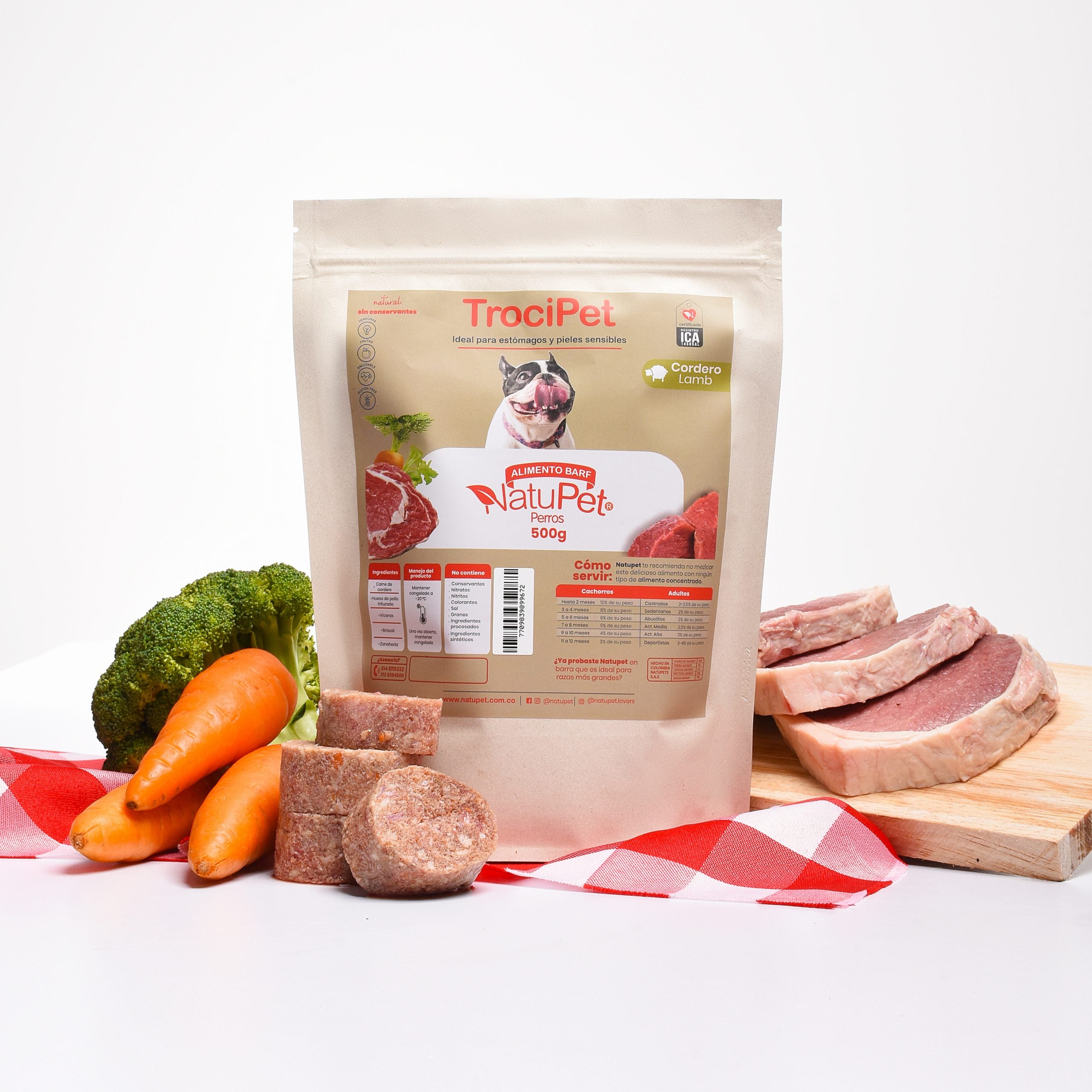 TROCIPET CORDERO 500GR NATUPET