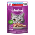WHISKAS POUCH GATO CASTRADO CARNE
